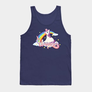 Cute unicorn with unicorn sign Tank Top